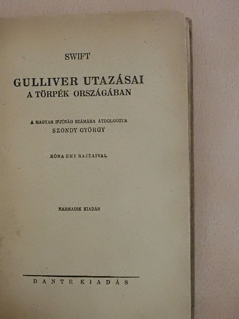Jonathan Swift - Gulliver utazásai a törpék országában [antikvár]