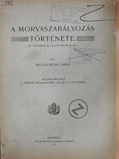 Tellyesniczky János - A Morvaszabályozás története [antikvár]