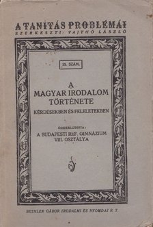 Bácsy Ernő - A magyar irodalom története kérdésekben és feleletekben [antikvár]