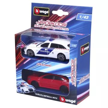 Bburago: Audi A6 rendőrautó és üldözöttje, 1:43