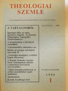 Karasszon István - Theologiai Szemle 1990/1. [antikvár]
