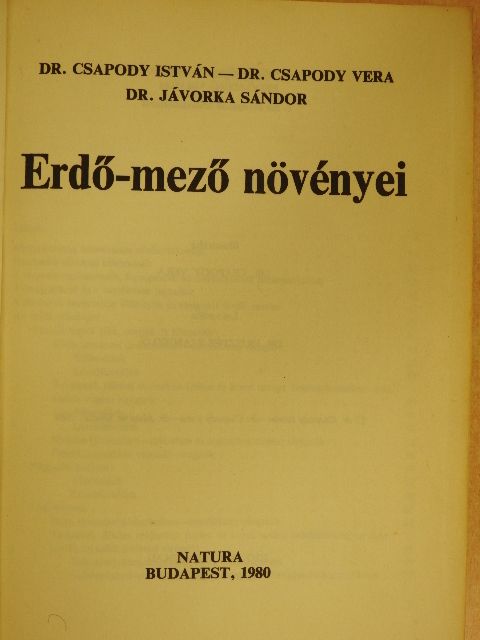 Dr. Csapody István - Erdő-mező növényei [antikvár]