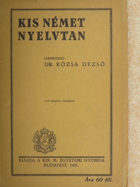 Kis német nyelvtan [antikvár]