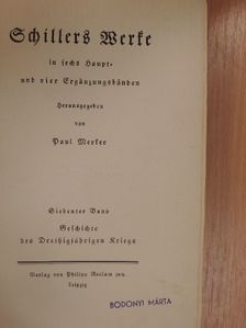 Friedrich Schiller - Schillers Werke VII-VIII. (gótbetűs) [antikvár]