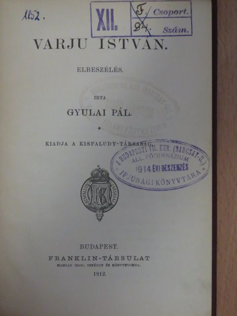 Gyulai Pál - Varju István [antikvár]
