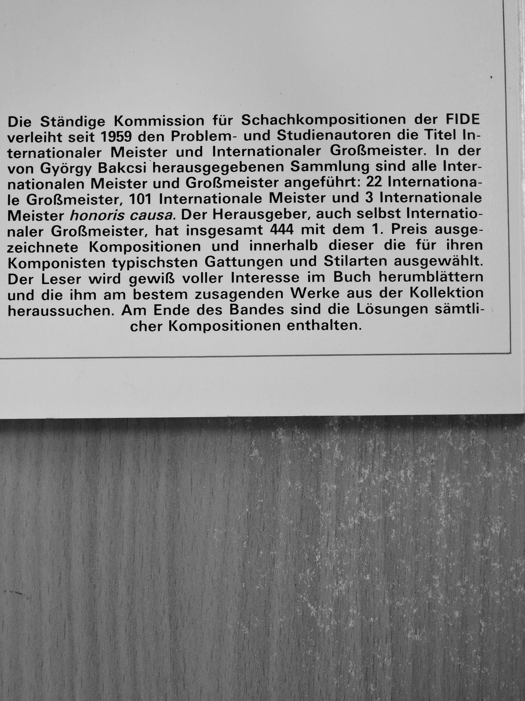 Bakcsi György - Internationale Großmeister und Meister für Schachkompositionen [antikvár]