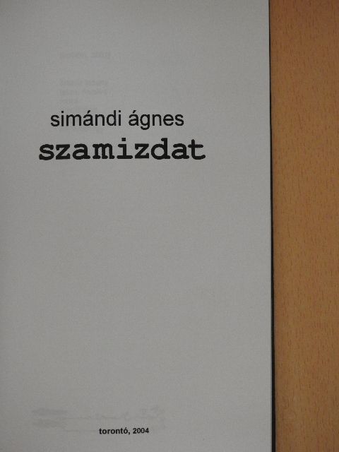 Simándi Ágnes - Szamizdat [antikvár]