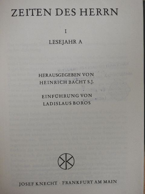 Zeiten des Herrn I. [antikvár]