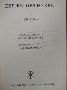 Zeiten des Herrn I. [antikvár]