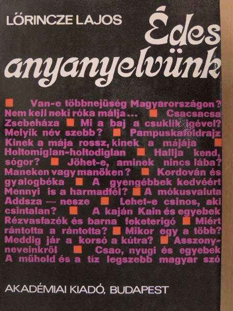Imre Samu - Édes anyanyelvünk [antikvár]