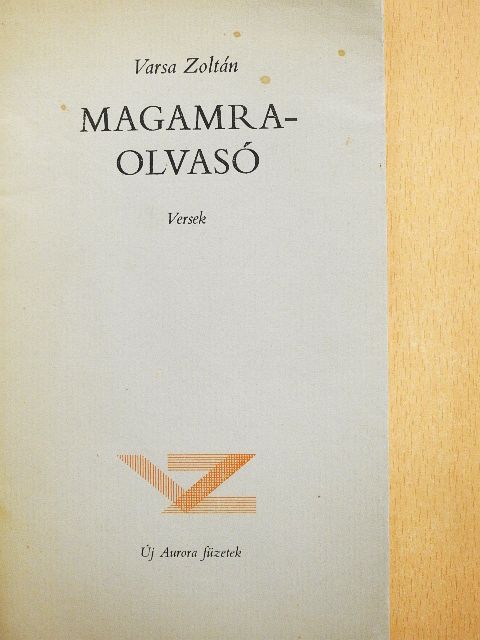 Varsa Zoltán - Magamraolvasó [antikvár]