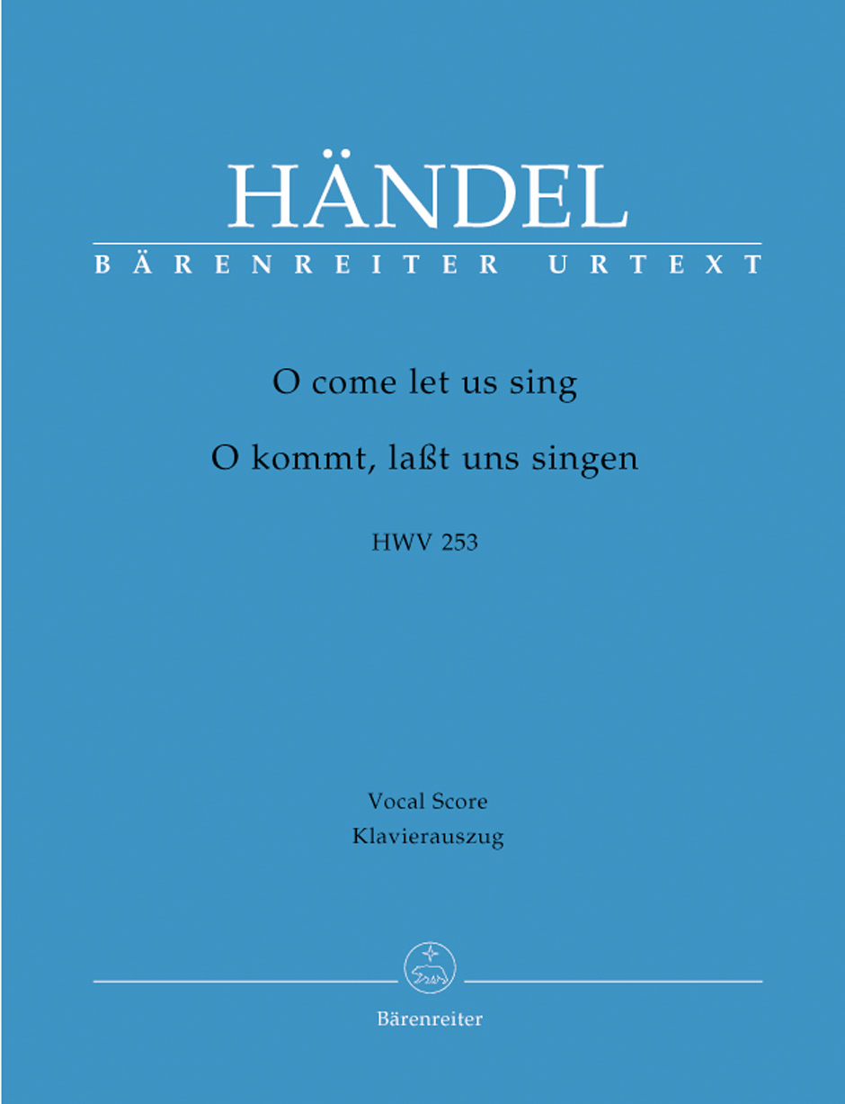 HAENDEL - O COME LET US SING HWV 253 VOCAL SCORE URTEXT