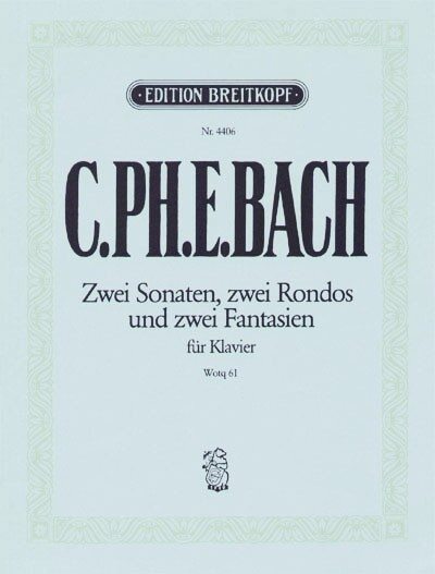 BACH, C.PH.E. - ZWEI SONATEN, ZWEI RONDOS UND ZWEI FANTASIEN FÜR KLAVIER Wotq 61 (C. KREBS)