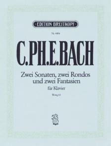 BACH, C.PH.E. - ZWEI SONATEN, ZWEI RONDOS UND ZWEI FANTASIEN FÜR KLAVIER Wotq 61 (C. KREBS)