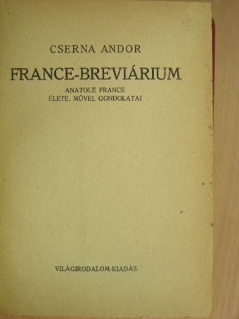 Cserna Andor - France-breviárium [antikvár]