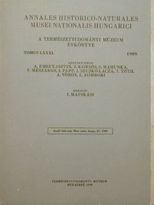 Annales Historico-Naturales Musei Nationalis Hungarici 1989. [antikvár]