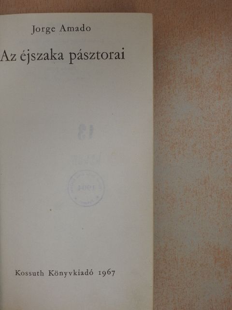 Jorge Amado - Az éjszaka pásztorai [antikvár]