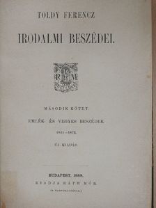 Toldy Ferencz - Toldy Ferencz irodalmi beszédei II. [antikvár]