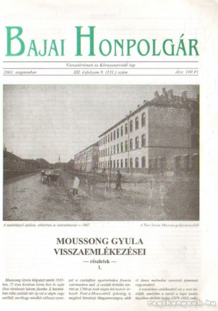 Bálint László - Bajai Honpolgár 2001. szeptember XII. évfolyam 9. (131.) szám [antikvár]