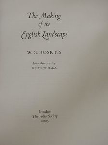 W. G. Hoskins - The Making of the English Landscape [antikvár]