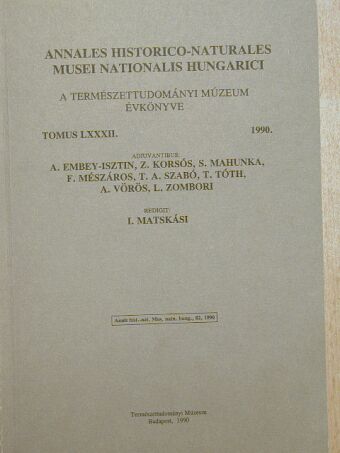 Annales Historico-Naturales Musei Nationalis Hungarici 1990. [antikvár]