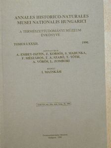 Annales Historico-Naturales Musei Nationalis Hungarici 1990. [antikvár]