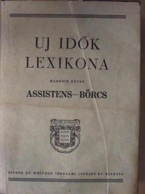 Uj Idők Lexikona 2. (töredék) [antikvár]