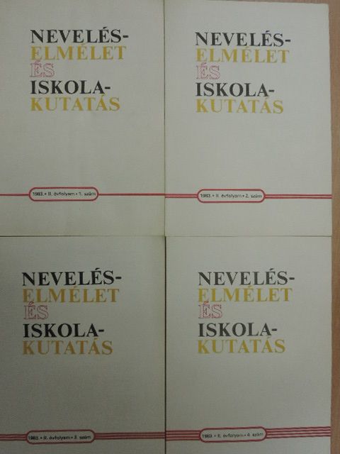 Neveléselmélet és iskolakutatás 1983/1-4. [antikvár]