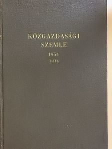 Abelovszki Vladimir - Közgazdasági Szemle 1954.  [antikvár]