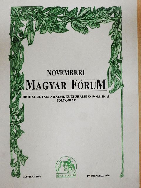 Csurka István - Magyar Fórum 1996. november [antikvár]