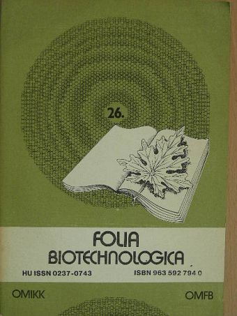 Sain Béla - Folia Biotechnologica 26. [antikvár]