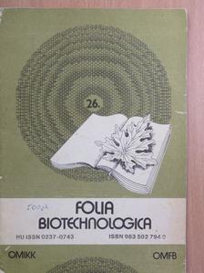 Sain Béla - Folia Biotechnologica 26. [antikvár]