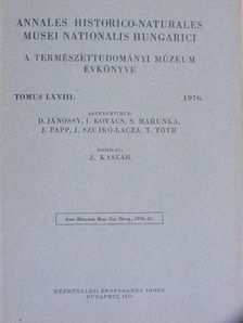 Annales Historico-Naturales Musei Nationalis Hungarici 1976. [antikvár]
