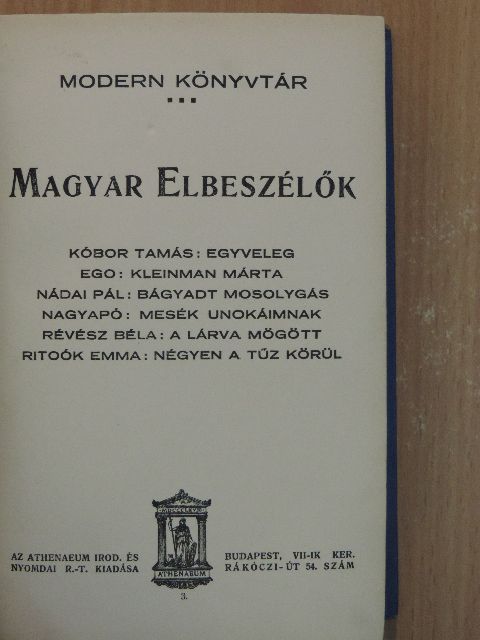 Ego - Magyar elbeszélők II. [antikvár]