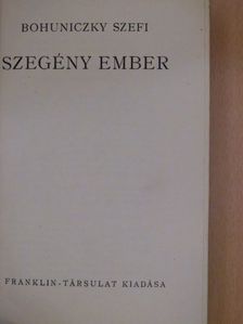 Bohuniczky Szefi - Szegény ember [antikvár]