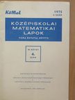 Középiskolai matematikai lapok 1975. április [antikvár]