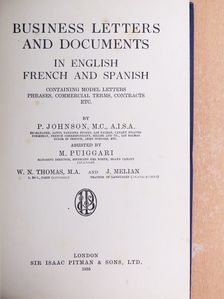 P. Johnson - Business letters and documents in english, french and spanish [antikvár]