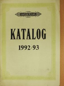 Edition Peters Katalog 1992/93 [antikvár]