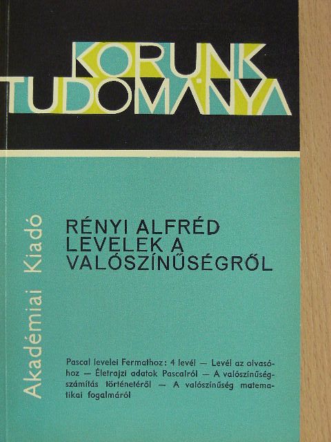 Rényi Alfréd - Levelek a valószínűségről [antikvár]