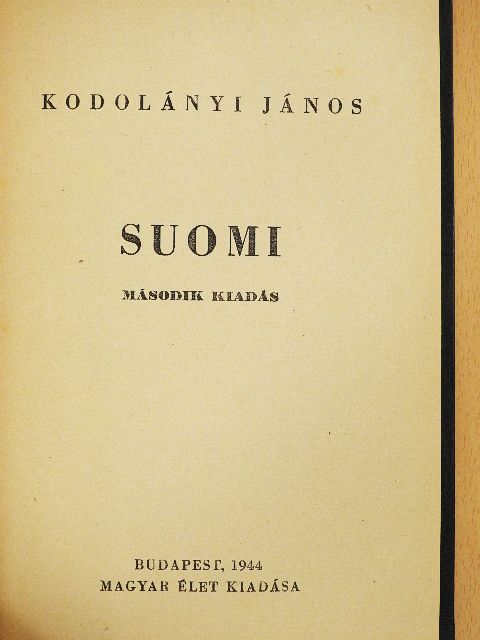 Kodolányi János - Suomi [antikvár]