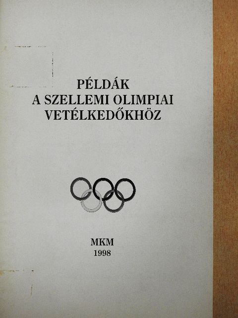 Példák a szellemi olimpiai vetélkedőkhöz [antikvár]