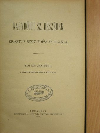 Kovács János - Nagybőjti sz. beszédek [antikvár]