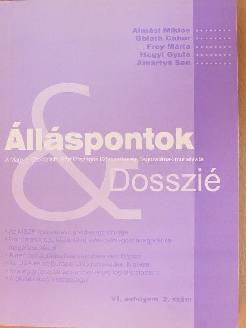 Almási Miklós - Álláspontok & Dosszié VI/2. [antikvár]