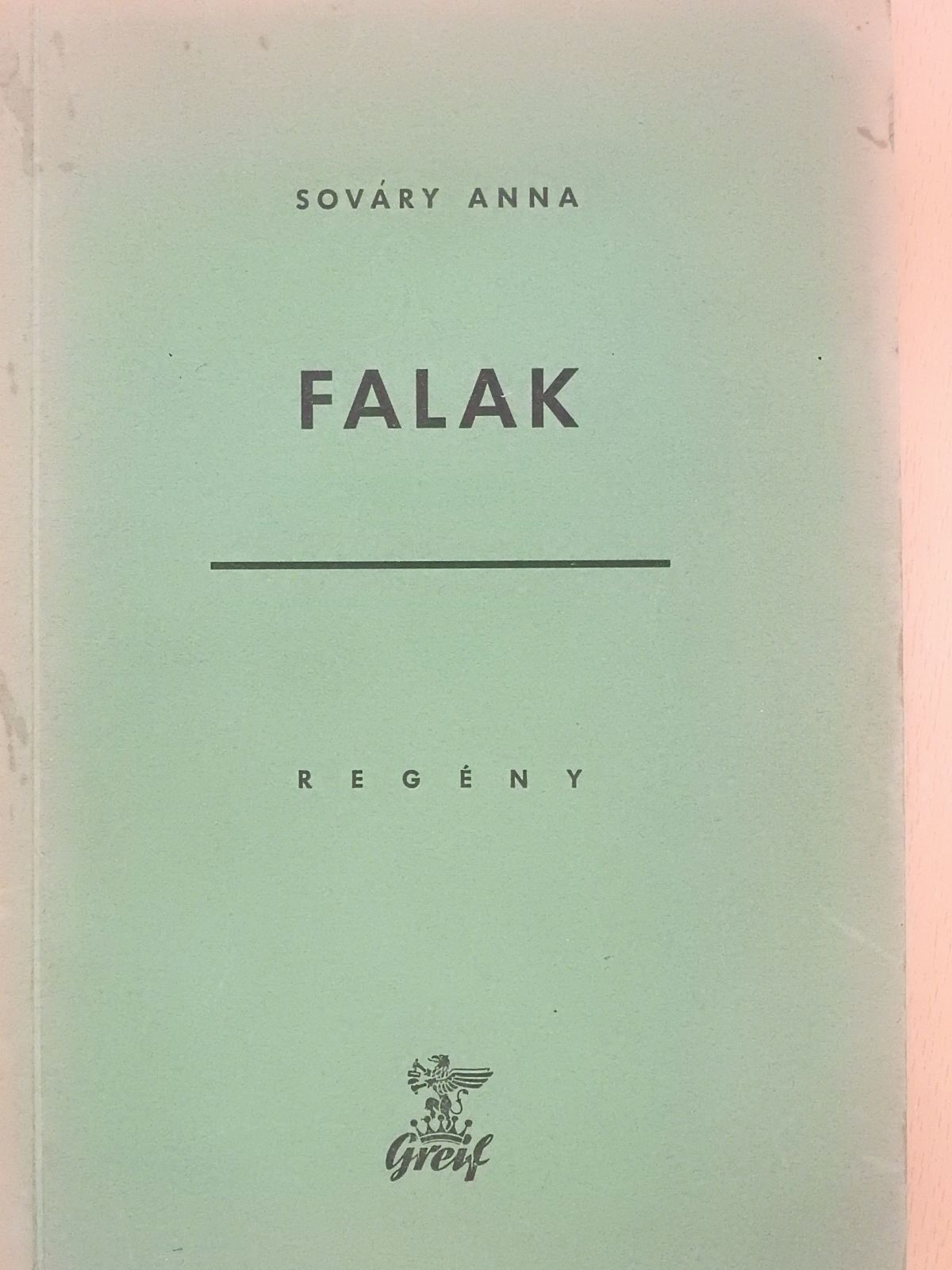 Sováry Anna - Falak (aláírt példány) [antikvár]