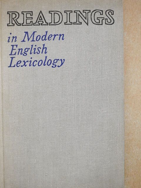 J. R. Firth - Readings in Modern English Lexicology [antikvár]