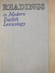 J. R. Firth - Readings in Modern English Lexicology [antikvár]