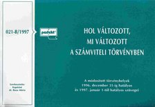 KAPÁSINÉ DR. BUZA MÁRIA - Hol változott, mi változott a számviteli törvényben [antikvár]