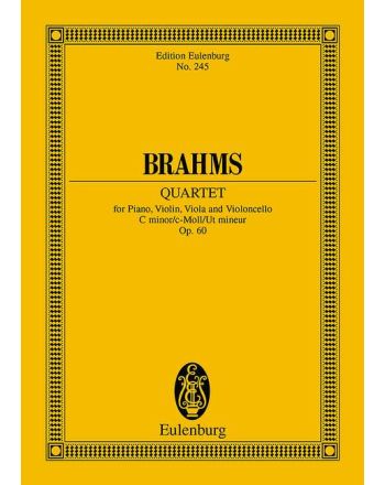 BRAHMS... - QUARTET FOR PIANO,VIOLIN,VIOLA AND VIOLONCELLO C-MOLL OP.60 TASCHENPARTITUR