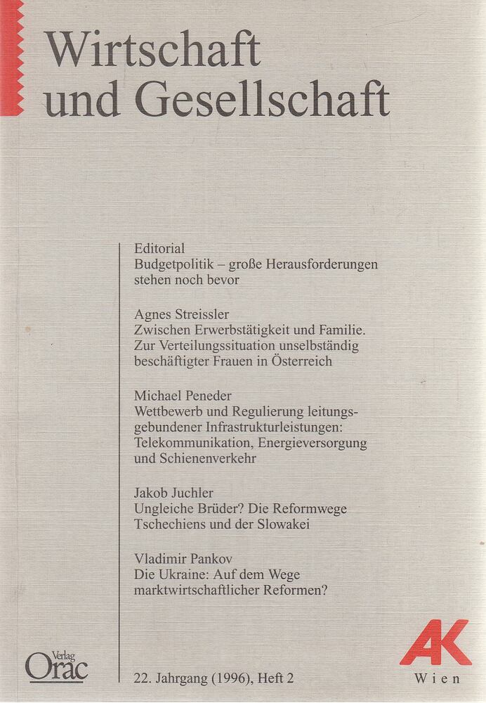 Günther Chaloupek (szerk.) - Wirtschaft und Gesellschaft 2/96 [antikvár]