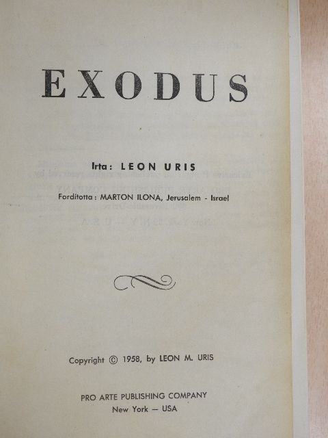 Leon Uris - Exodus [antikvár]